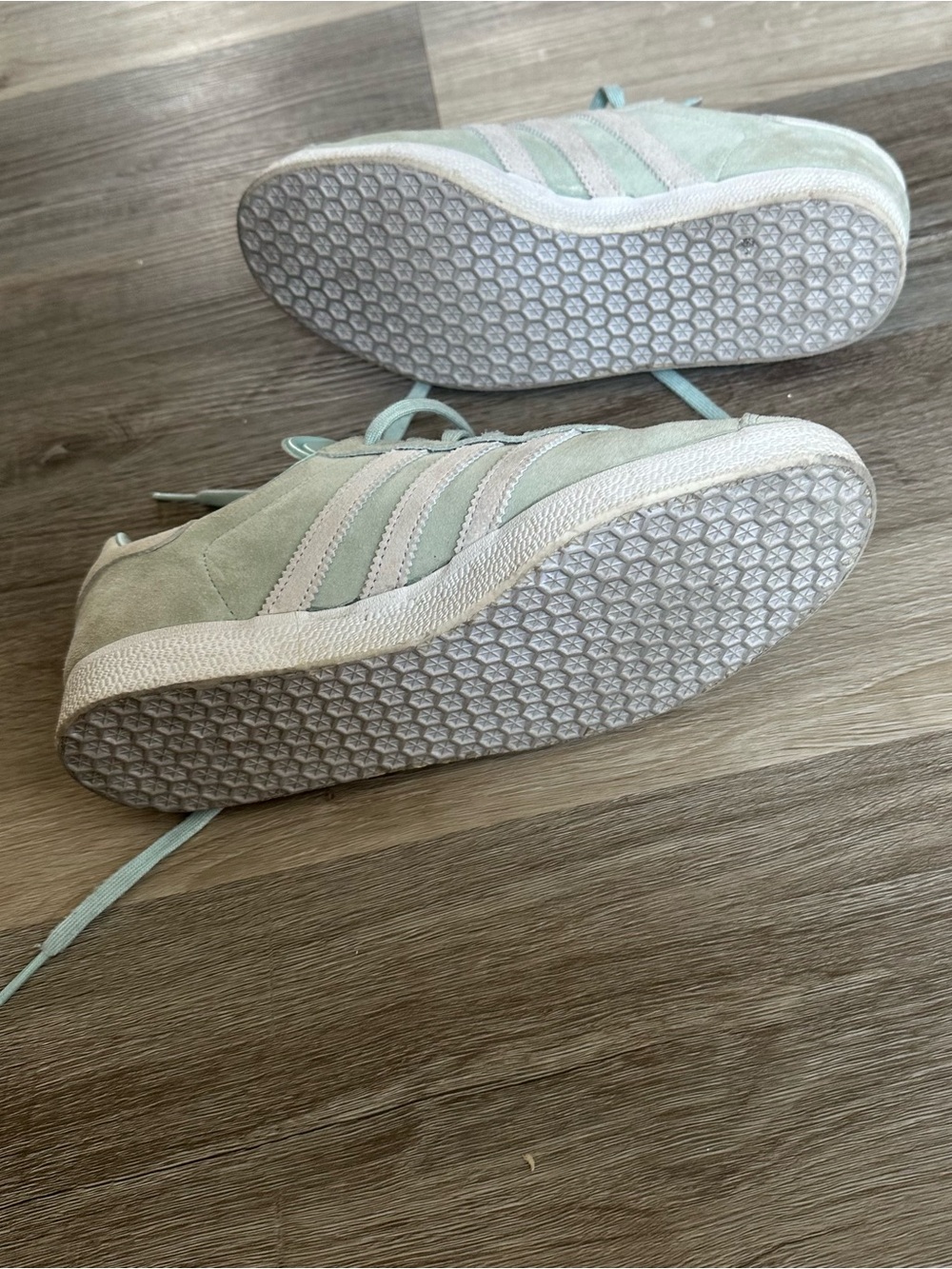 Adidas Gazelle Sneakers, Mint Green Suede, 7.5 - Picture 7 of 7